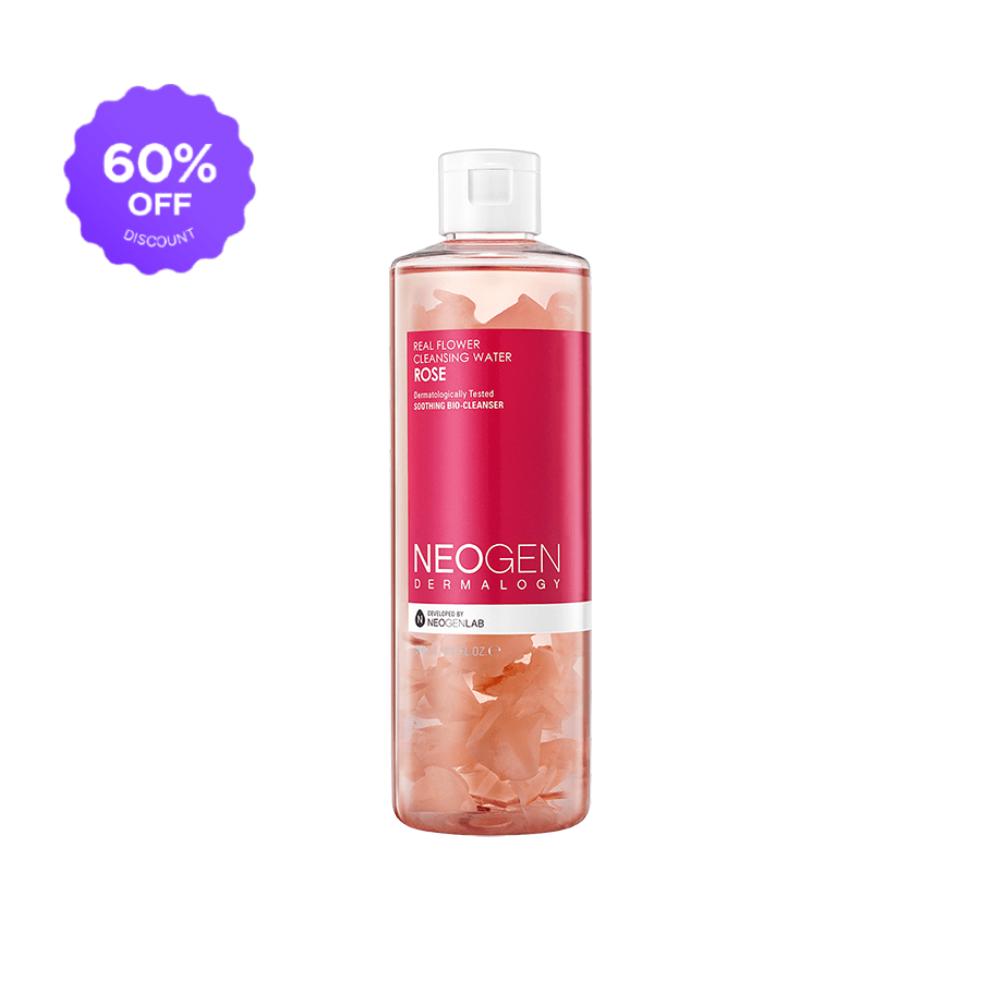 NEOGEN [1BOX / 40ea] NEOGEN DERMALOGY Real Flower Cleansing Water Rose 9.9 oz / 300ml
